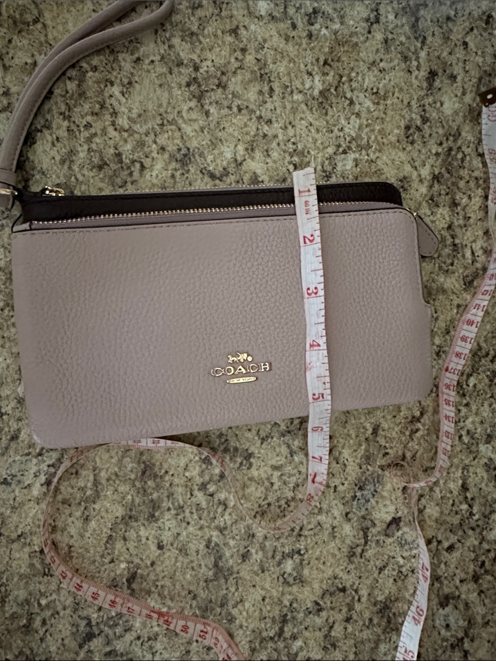 Coach Double Zip Wristlet in Mauve - Picture 8 of 8